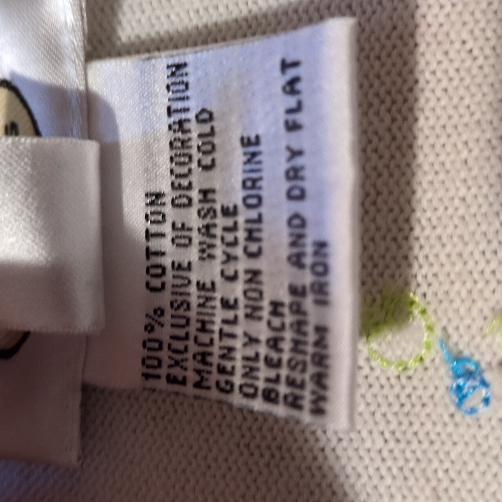 Talbots White Cardigan Sweater with Fish Embroidery XL - Picture 11 of 11